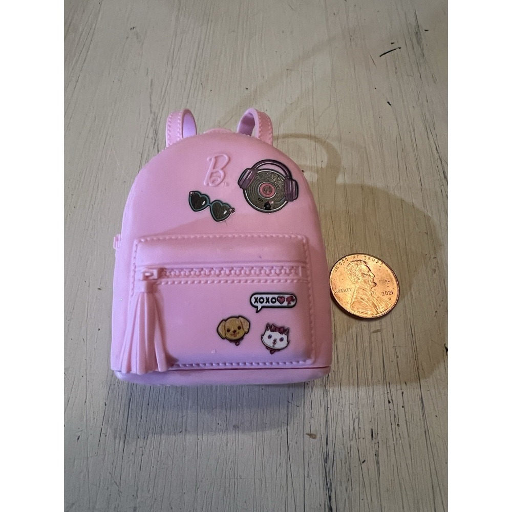 MATTEL PINK EMOJI Plastic BACKPACK BAG BARBIE FASHIONISTAS‎ 11.5" Doll ACCESSORY